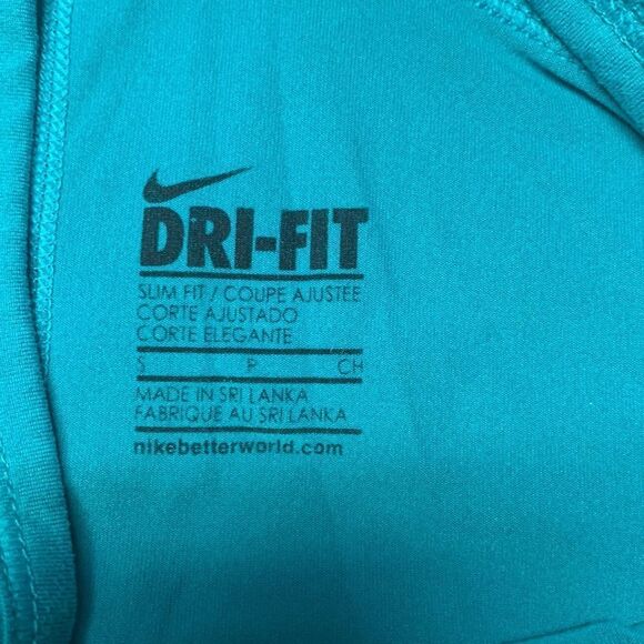 Nike dri fit turquoise muscle shirt top - Picture 3 of 3